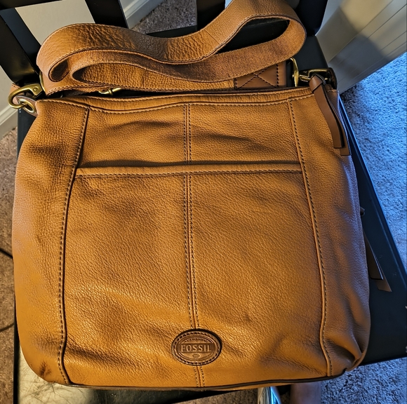 Fossil Tan Leather Crossbody Bag - Picture 3 of 7
